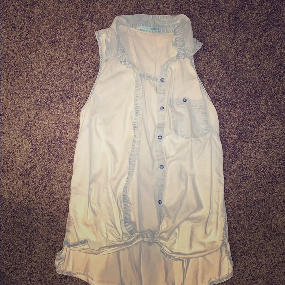 Maurices Denim Tie Front Tank